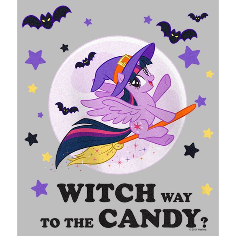 Girl's My Little Pony Halloween Twilight Sparkle Witch Candy T-Shirt, 2 of 6