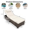 Garvee Outdoor Chaise Lounge Chairs, Set of 2 Wicker Patio Reclining Chairs with Adjustable Backrest, Rattan Lounger for Pool - 3 of 4