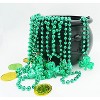 4E's Novelty St. Patrick's Day Beads Necklace 24 Pack - 33" Green Shamrock Necklaces for Kids & Adults, Perfect Party Favors and Outfit Accessories - 4 of 4