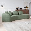 KWPZQEB 112" Oversized Sectional Sofa, 4-Seater Curved Sofa with Upholstered, Modern Cloud Couch with Deep Seat & 4 Throw Pillows for Living Room - 4 of 4
