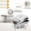 KTMBDW 8 Quart Chafing Dish Buffet Set, Stainless Steel Catering Serve Chafer, Restaurant Food Warmer, Rectangular Buffet Stove for Party (2 Pack) - 3 of 4