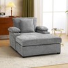 NicBex Comfy Chenille Single Sofa Small Couch with Storage Ottoman & Cup Holders,Upholstered Sleeper Chair for Living Room,Bedroom - 2 of 4