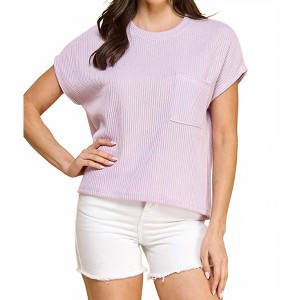 Women's Norie Textured Pocket Tee - les amis - 1 of 2