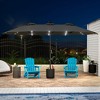 Maggift Patio Umbrella, Large Outdoor Double-Headed Umbrella, With Crank Handle, Powerful UV Protective for Pool, Lawn, Gray, 181.1"*106.2"*94.5" - 2 of 4