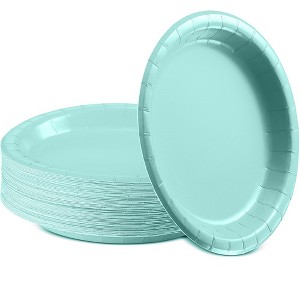 SparkSettings Disposable Paper Dessert Plates 6 3/4 Inches, Pack of 50 - 1 of 4
