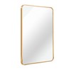 PAGED 24x36 Inch Vanity Mirror Metal Framed Bathroom Mirror Rectangular Wall Mirror with Shatterproof Film and Density Board for Bathroom - 3 of 4