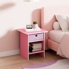 HOMLUX Modern End Table Nightstand with Storage Drawer & Display Shelf Beside Bedroom - 2 of 4