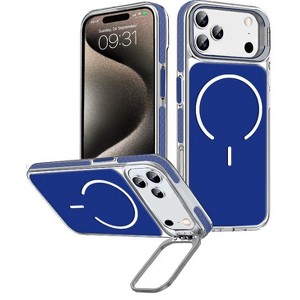 Entronix [Magnetic] Case Compatible with iPhone 17 Pro – Color Back w/ Camera Frame Stand & Rubber Edges - 1 of 4