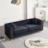Kumasinova Modern Glam Tufted Sofa with Gold Accents, 66.9''W Velvet Chaise Lounge, Tufted Back with 2 Toss Pillows, Couches for Living Room - 4 of 4