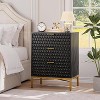 Black Dresser for Bedroom, Modern 3 Drawer Nightstand, Bedside Table Sofa End Side Table for Bedroom Dorm Small Spaces - 2 of 4