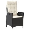 vidaXL Reclining Patio Chairs 2 pcs with Cushions Black Poly Rattan - 4 of 4