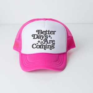 Simply Sage Market Embroidered Better Days Foam Trucker Hat - 1 of 3