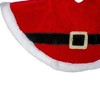 Northlight 20" Traditional Red and White Santa Claus Belt Buckle Mini Christmas Tree Skirt - 3 of 3