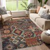 Washable Vintage Patchwork  Printed Rug Non Slip Low Pile Rug Soft Throw Floor Cover Foldable Indoor Carpet for Living Room Bedroom Playroom - 3 of 4
