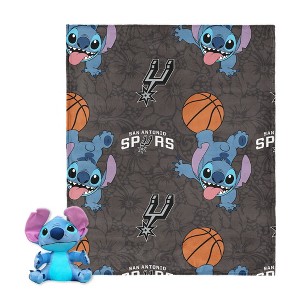 NBA Spin Stitch Hugger Pillow & Silk Touch Throw Blanket Set 40x50 Inches - 1 of 4