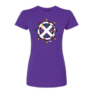 Women's - Marvel - Holiday Xmen Logo Fitted Graphic T-Shirt - 1 of 1