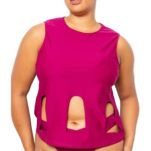 Women's Marije Cutout Top with Scoop Neck - MIGA Swimwear - 1 of 4