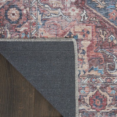 Multicolor Floral Cotton Chenille Rectangular Area Rug
