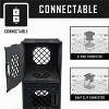 UbeCube Grabinet 1"x3" Kit Crate Black Bin: Stackable Polypropylene Storage, Industrial Style, 13.5" Square - 4 of 4