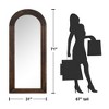 71"*31" Classic Arched Full-Body Mirror, Brown Wood Framed Weather Full-Length Vanity Mirror for Bathroom, Bedroom Entryway, Living/Dressing Room - 3 of 4