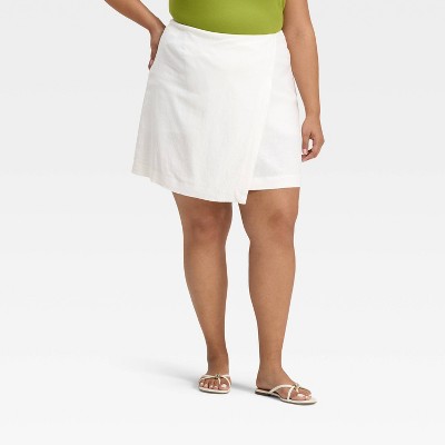 Women's Linen Blend Skort - A New Day™