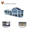Gulches 111.5 Inch Gray Wooden Chicken Coop with Run and Nesting Box - 4 of 4