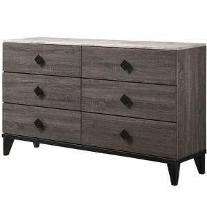 Avantika Faux Marble Top & Rustic Gray Oak Finish Dresser - 1 of 1
