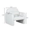 CAVINAS Minimalist Single Sofa Chair with Arms and Pillow, Teddy Fleece Armchair, Accent Chair for Living Room, Bedroom - 3 of 4