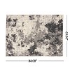 GDFStudio Derudder 5'3" x 7' Indoor/Outdoor Splatter Area Rug, Black/Ivory - 4 of 4