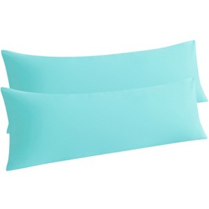 2 Pack Brushed Microfiber Body Pillowcases, Super Soft Body Pillow Cover with Envelope Closure - NTBAY - 1 of 4