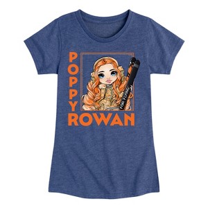 Girls' - Rainbow High - Poppy Rowan Christmas Skiing Fitted Short Sleeve Graphic T-Shirt - 1 of 4