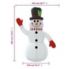 vidaXL Inflatable Snowman Holiday Blow up Ornaments Decorations with LEDs - 3 of 4
