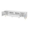 HDZNVF 78.8 inch Retro TV Stand, Entertainment Center Media Console Cabinet with 2 Cabinets, 4 Drawers, Up to 85 inch, White - 4 of 4