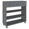 vidaXL Console Table HAMAR Dark Gray 35.4 in.x13.8 in.x35.4 in. Solid Wood Pine - 2 of 4