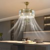 YIYIBYUS 18in Gold Modern Reversible 6-Speed Ceiling Fan with Remote for Bedroom - 2 of 4