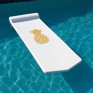California Sun Luxury Vinyl-Dipped Pool Float with Built-in Pillow – Soft Closed-Cell Foam Lounger for Adults, Unsinkable Water Mat - 1 of 4