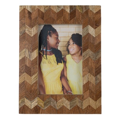 Tiled Chevron 4X6 Wood Photo Frame - Foreside Home & Garden