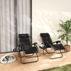 Outsunny Zero Gravity Lounge Chair Set of 2 Reclining Folding Outdoor Lounge Chairs with Cushion, Headrest, and Side Tray for Patio Beach - 3 of 4