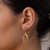 Gold Dangle Earrings for Women, 14K Gold Plated LightweightTeardrop Drop Earrings, Trendy Leverback Minimalist Jewelry for - 4 of 4