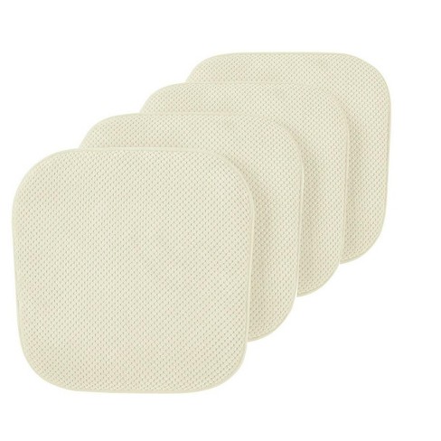 Goodgram Non Slip Chenille Premium Memory Foam Chair Cushions (4 Pack ...