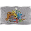 Kids' Sesame Street Group Street Light Silky Touch Blanket White 36X58 - 2 of 4