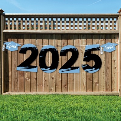 Big Dot of Happiness Light Blue Grad - Best is Yet to Come - Large Light Blue Graduation Party Decorations - 2025 - Outdoor Letter Banner