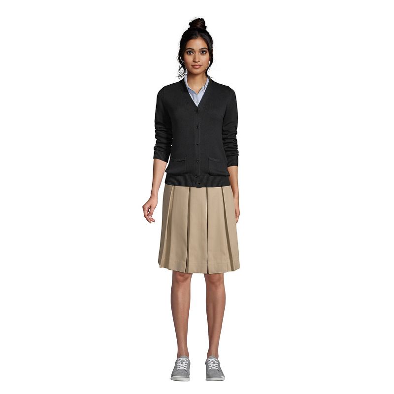Lands' End School Uniform Women's Cotton Modal Button Front Cardigan Sweater, 4 of 6