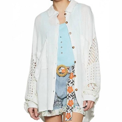 Women's Oversized Gauze Button Up - POL