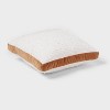 Square Boucle Velvet Gusset Throw Pillow Ivory/Caramel - Threshold™ - 3 of 4