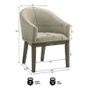 Best Master Furniture,Upholstered Barrel-Style Dining Chairs, Set of 2, Reclaimed Weather Grey - 4 of 4