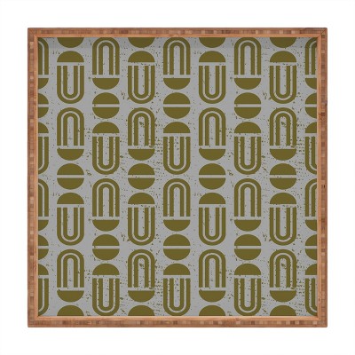 Holli Zollinger MACHA GEO MARINE 12" x 12" Square Bamboo Tray - Deny Designs