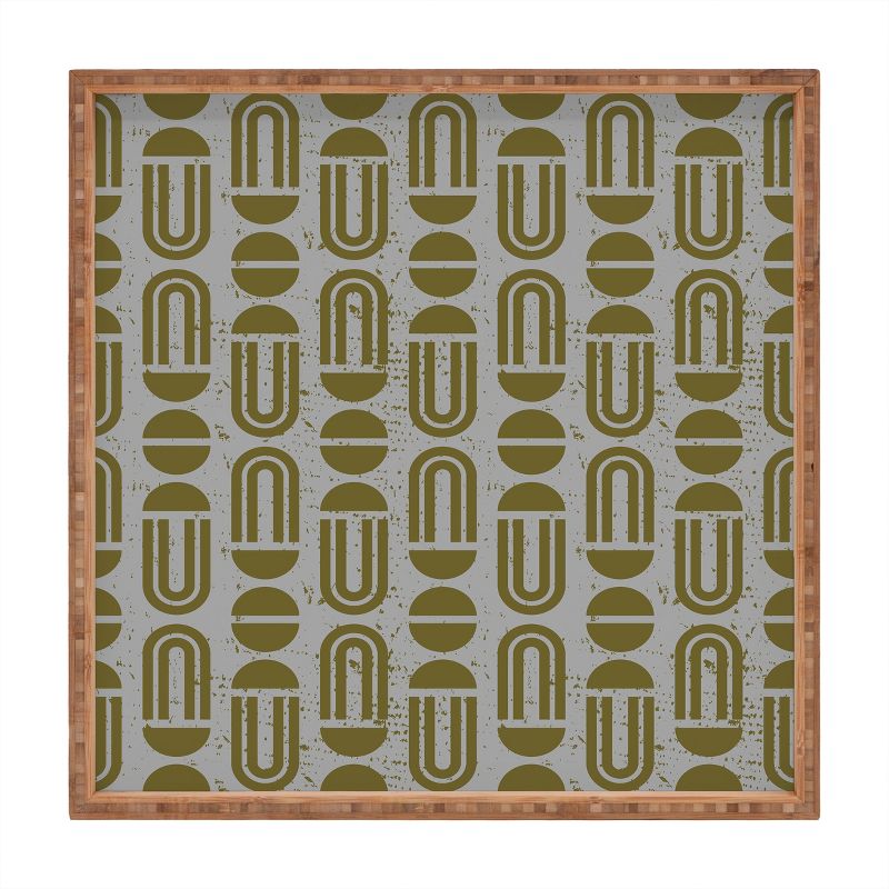 Holli Zollinger MACHA GEO MARINE 12" x 12" Square Bamboo Tray - Deny Designs, 1 of 3