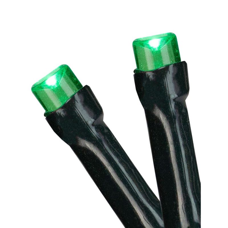 Northlight Battery Operated LED Christmas Lights - Green - 9.5' Black Wire - 20ct, 2 of 4
