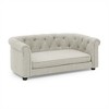 Lyngins Linen Tufted Dog Sofa Bed,Breathable Pet Couch bed with Curved Armrests for Indoor,Outdoor Use - 2 of 4